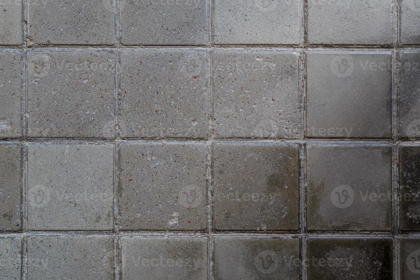 old soviet grey concrete tiled floor texture and full frame background photo