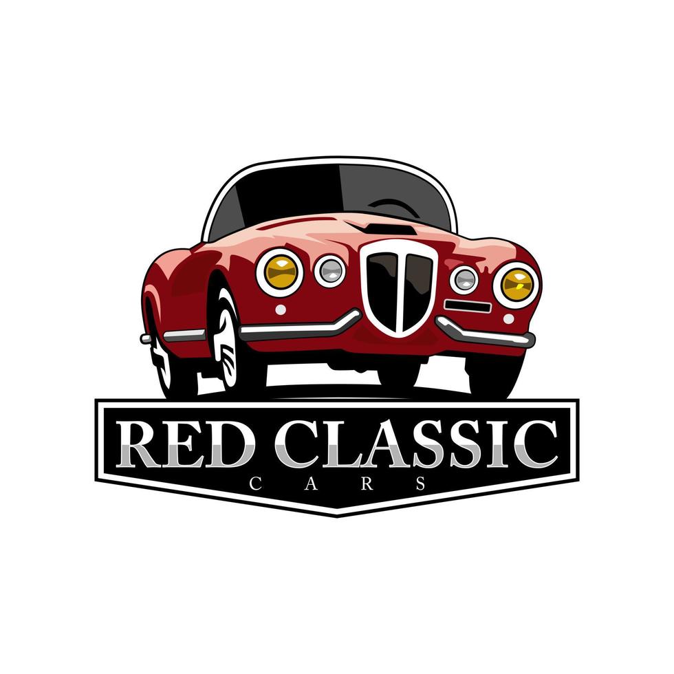 classic car illustration design vector