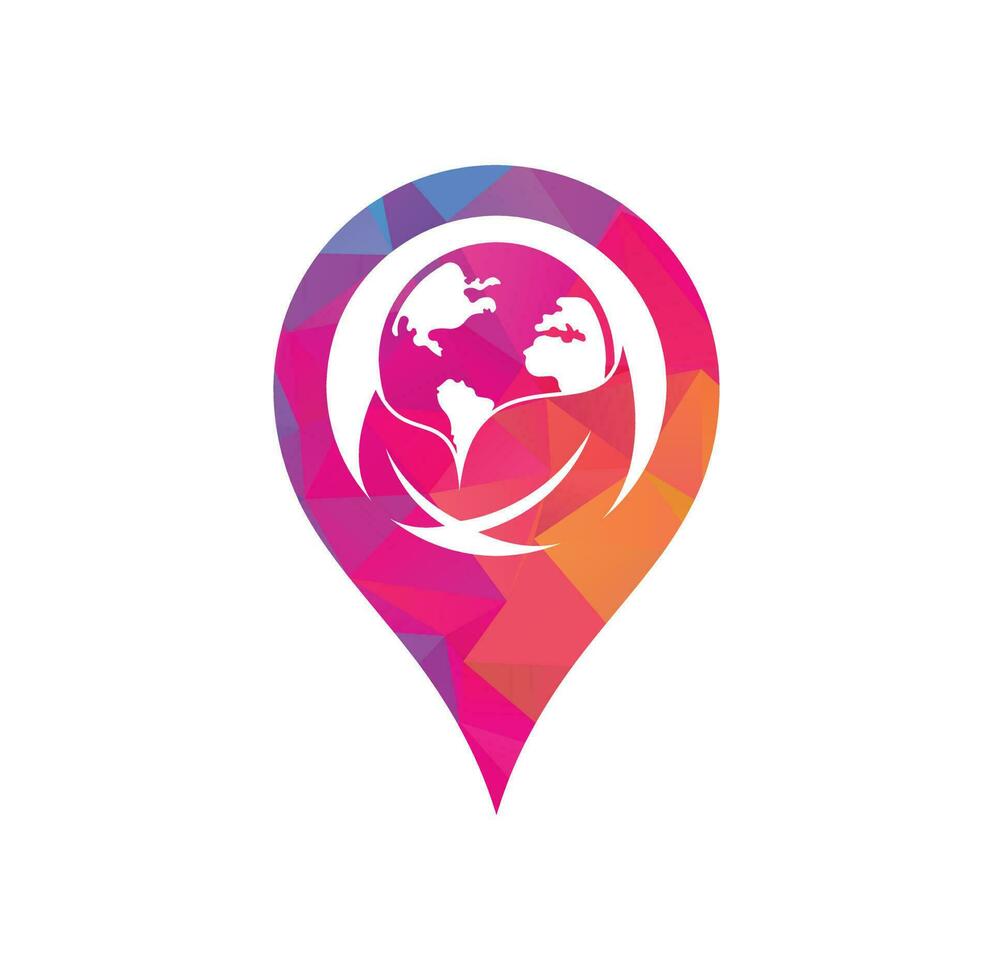 Globe leaf logo icon vector. Earth and leaf logo combination. Planet and eco symbol or icon vector