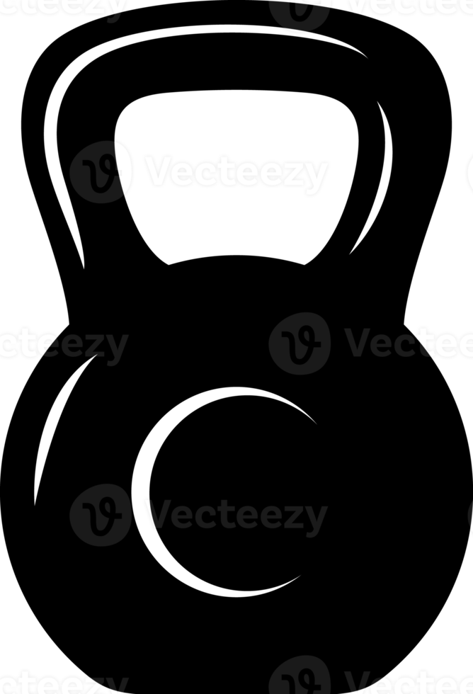 zwart ijzer kettlebell voor gewicht opleiding png