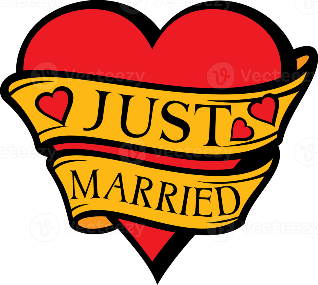 Just Married PNG Transparent Images Free Download, Vector Files