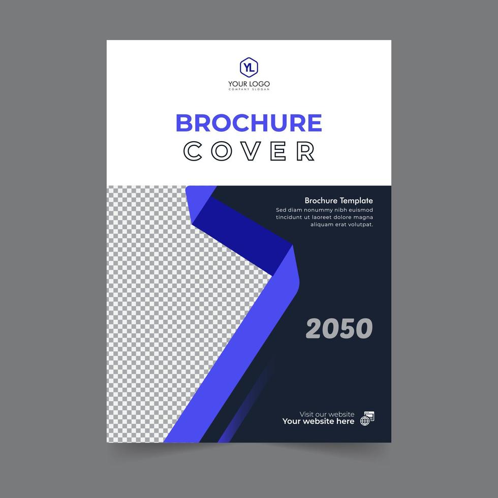 Business brochure cover annual report cover, book cover or flyer design. Leaflet presentation. Catalog with Abstract geometric background. Modern publication poster magazine, layout, template, vector