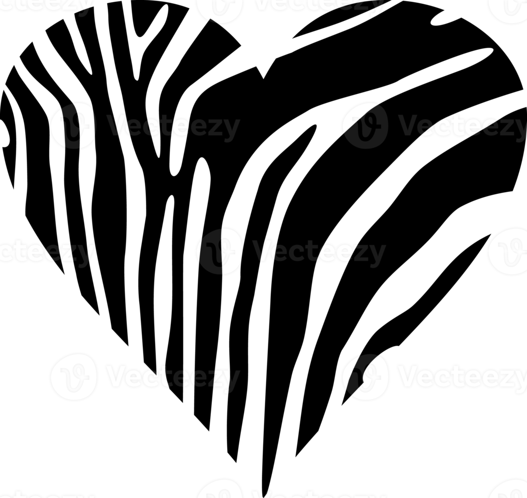 Zebra Heart Icon 12637689 PNG