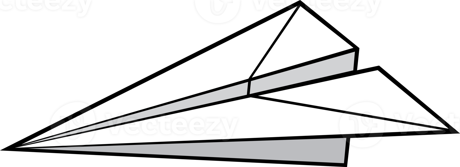 Paper Plane Black and White png