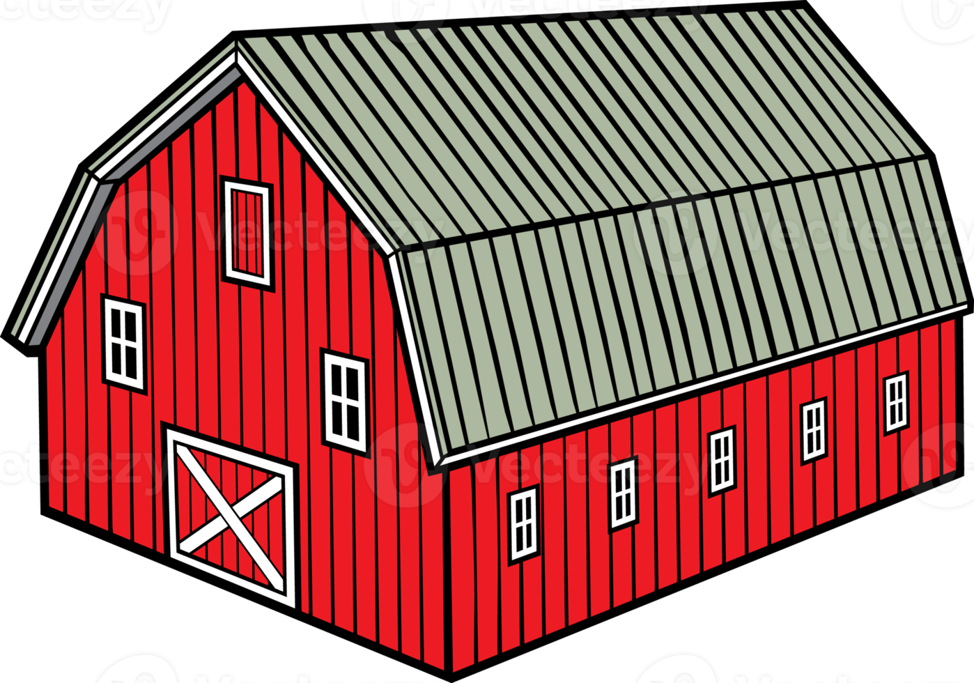 Red Barn Farmhouse png