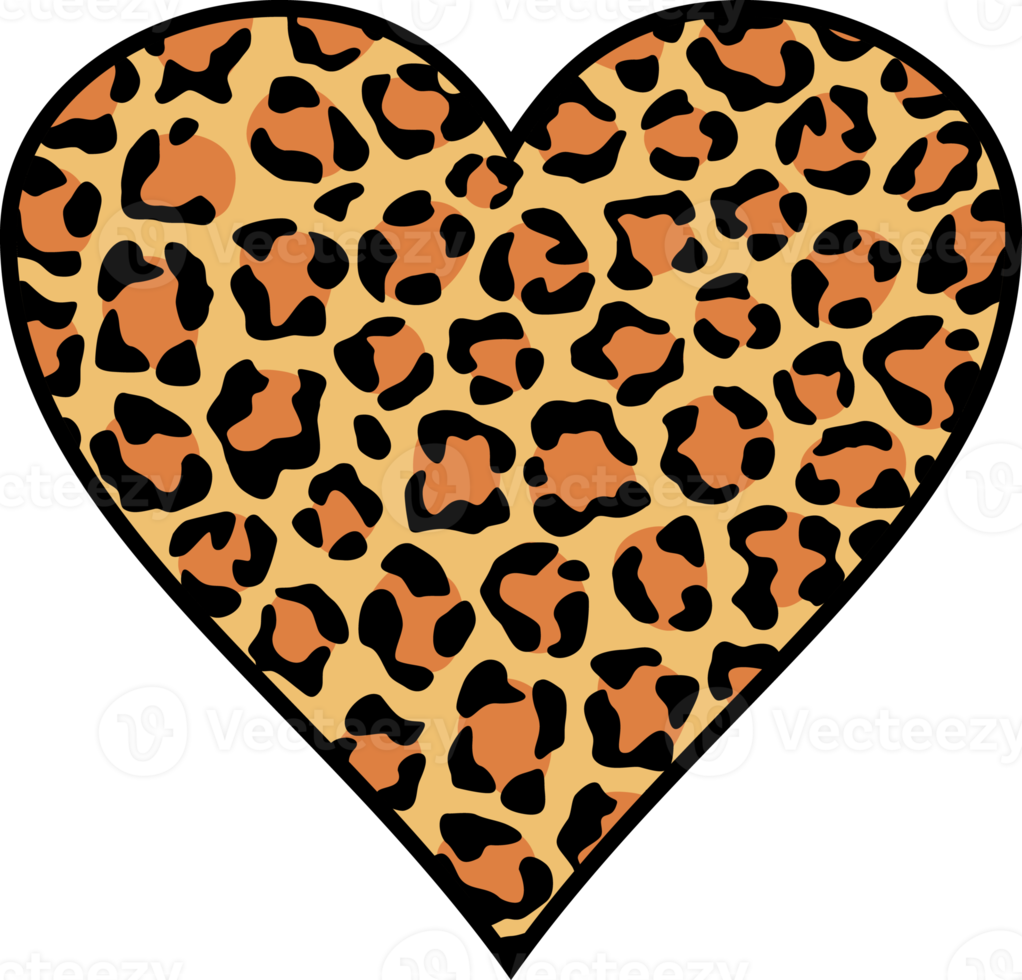 Leopard Heart Skin Background png