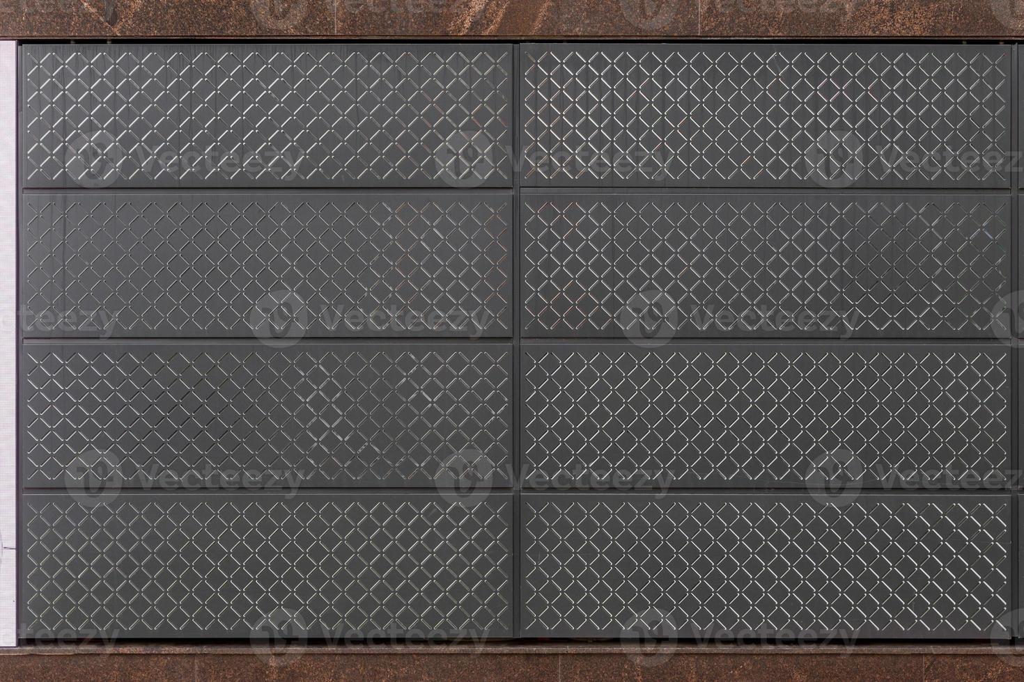 decorative wall panels with crosshatch pattern in flat orthogonal perspective photo