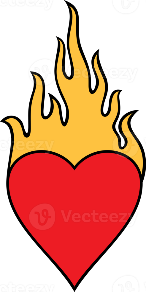 coeur et flamme png