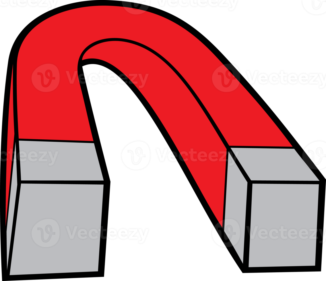 ímã de ferro vermelho ferradura png