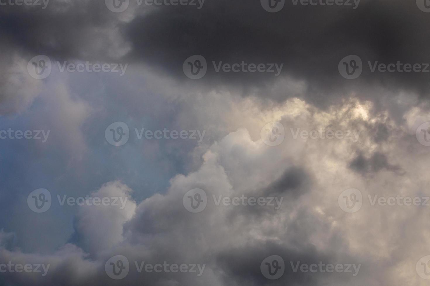 dramatic daylight storm clouds full frame panoramic background photo