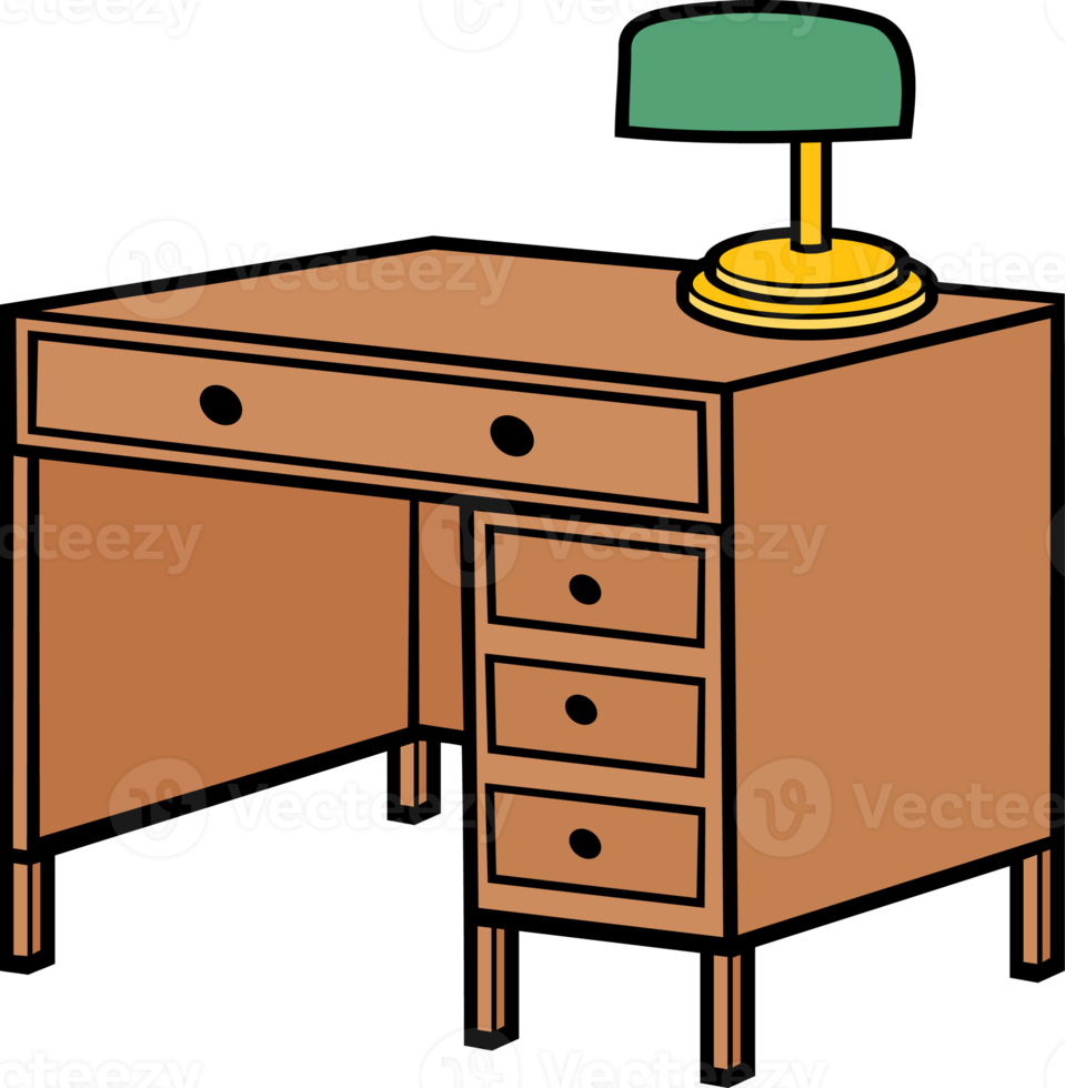 retro kantoor bureau png