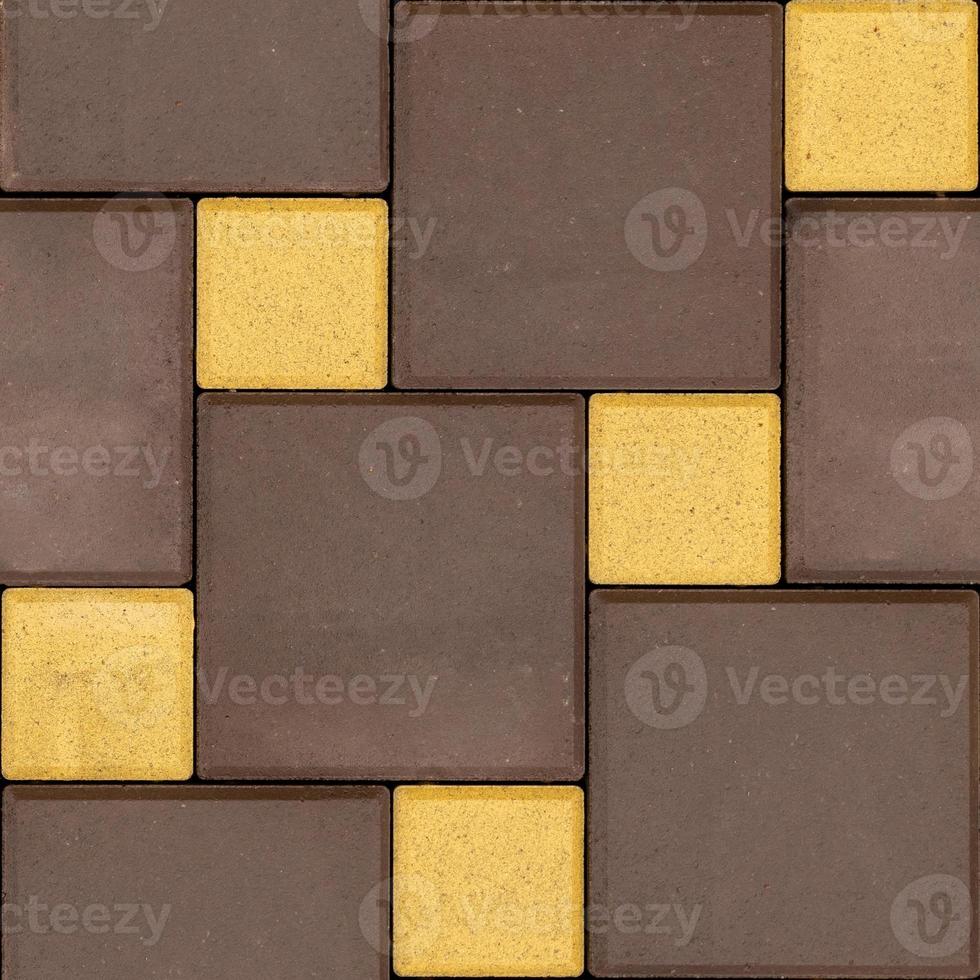 brown and yellow tiles in seamless Pythagorean layout photo