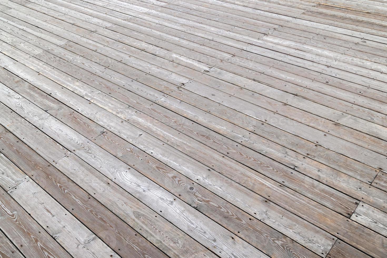 empty dry flat gray wooden deck background with perspective photo