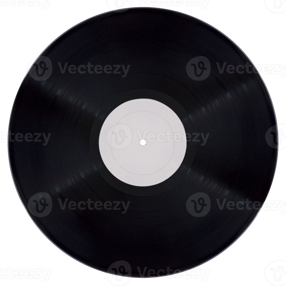 LP record isolated on a transparent background png