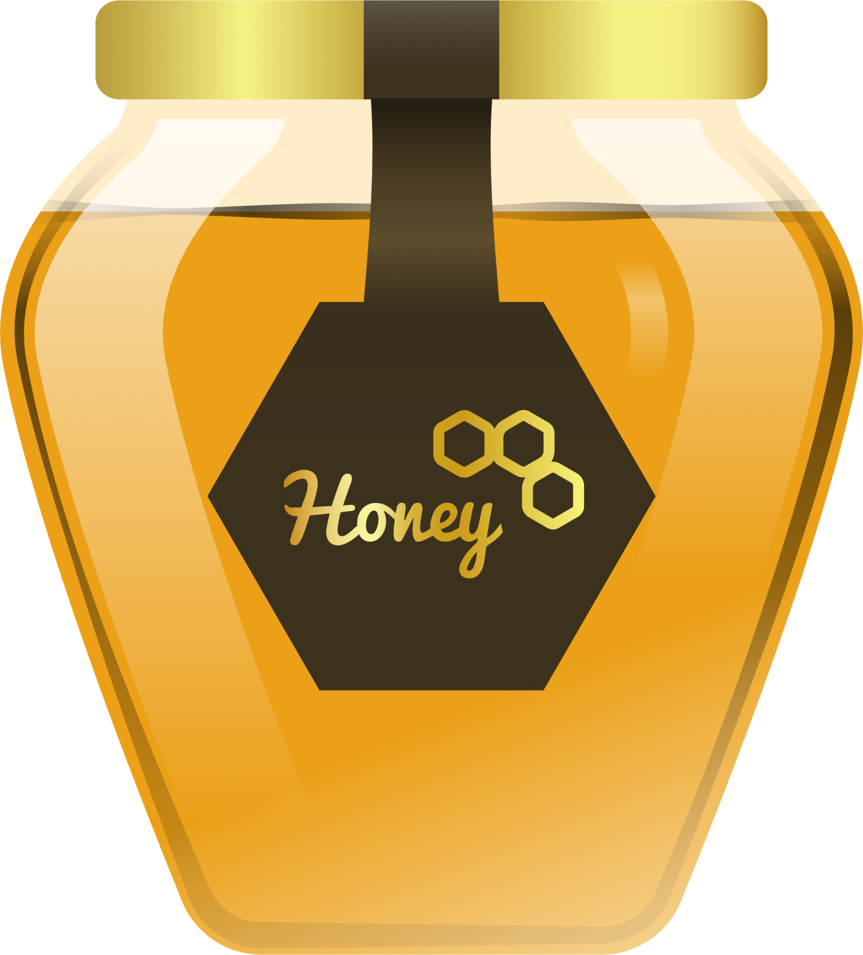 Premium quality honey in jars. Realistic object illustration 12639668 PNG