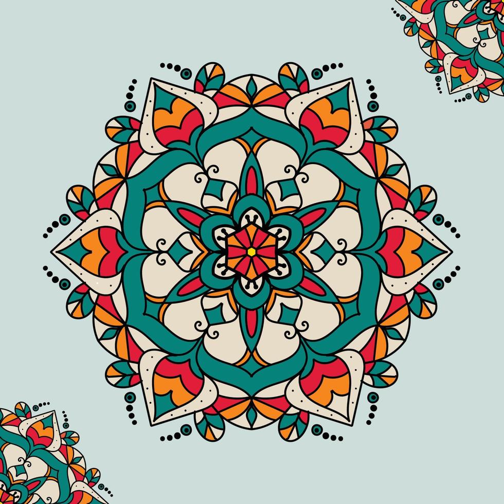 colorful mandala art vector