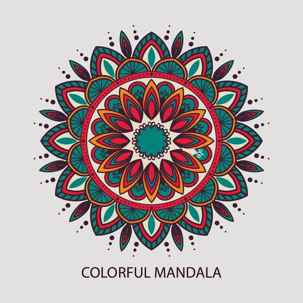 colorful mandala art vector