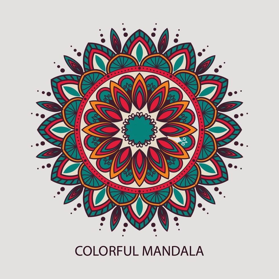 colorido arte mandala vector