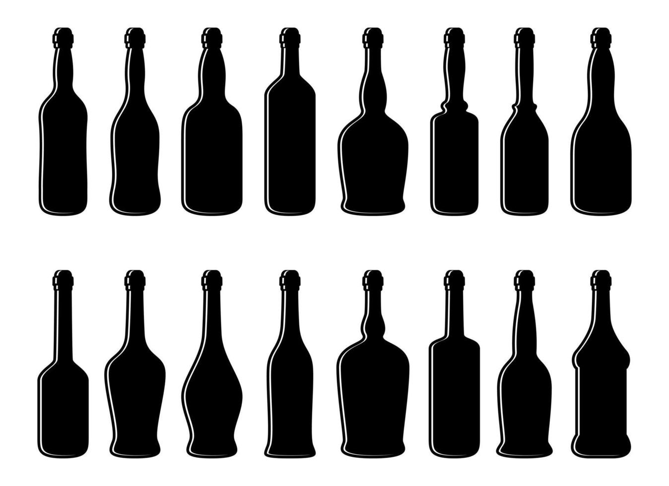 Glass bottle vector design illustration isolated on white background