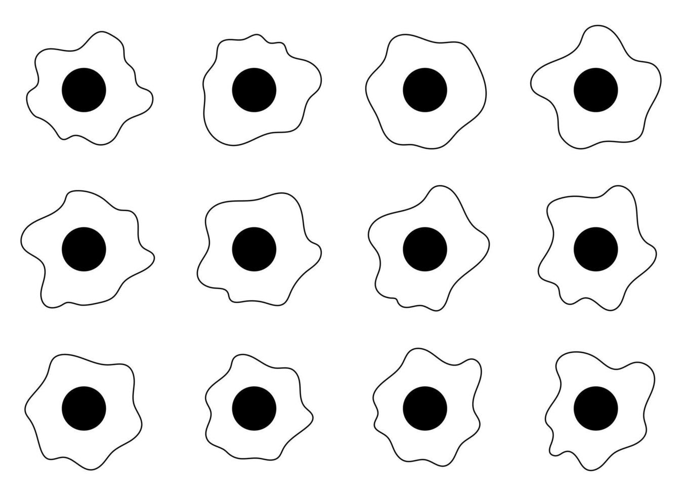 Fried egg vector design illustration isolated on white background