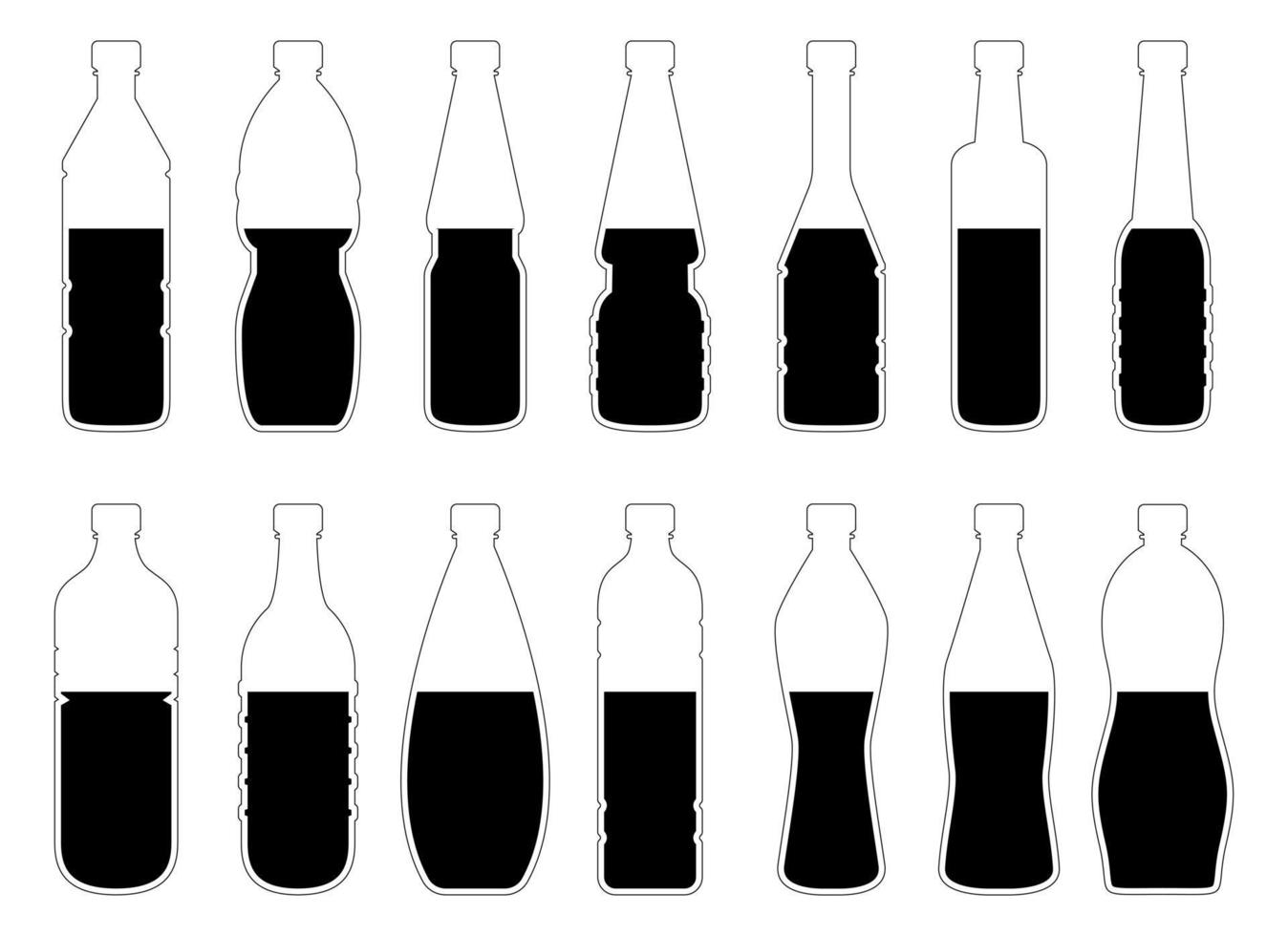 botella de plástico clipart vector diseño ilustración aislado sobre fondo blanco