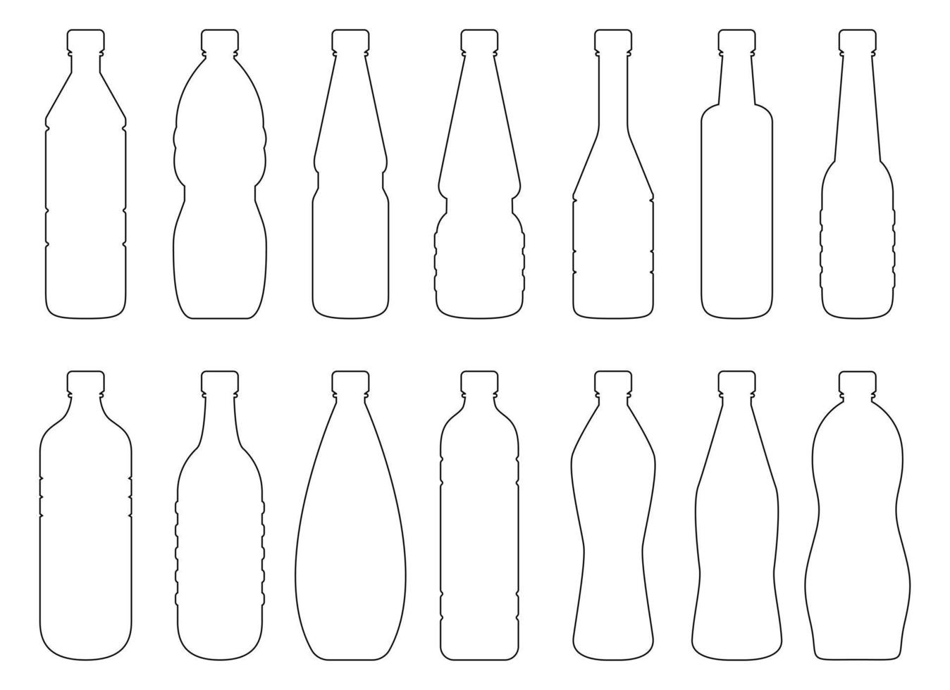 Plastic bottle clipart vector design illustration isolated on white background