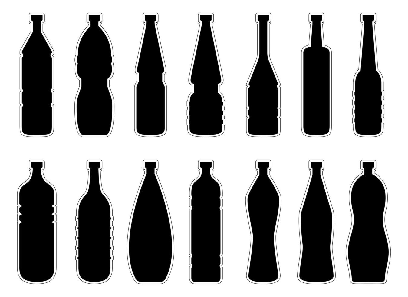 Plastic bottle clipart vector design illustration isolated on white background