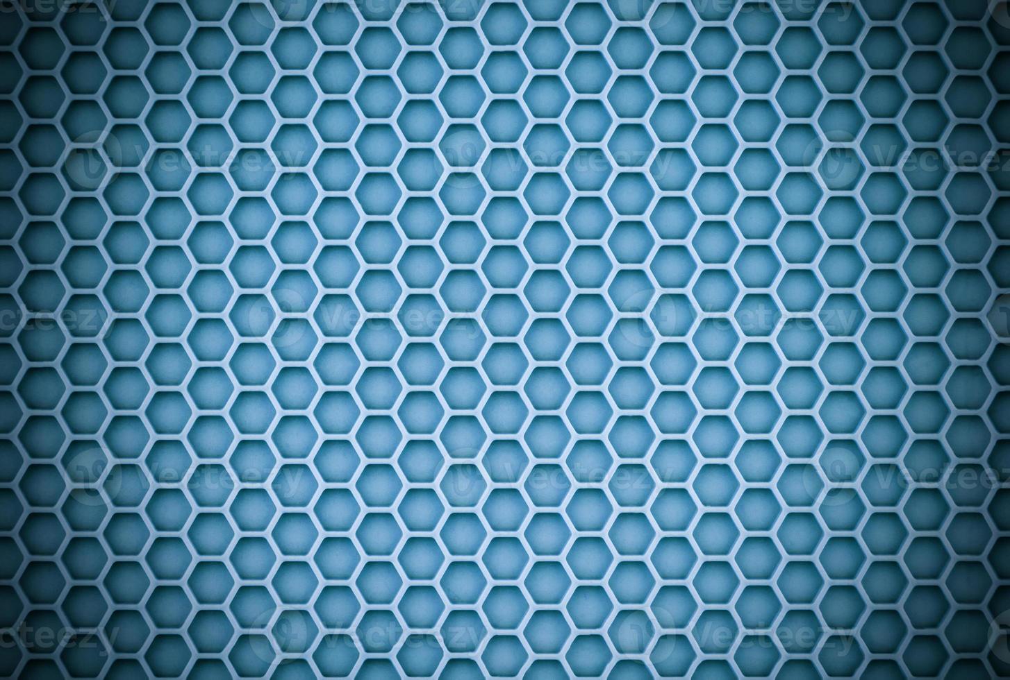 abstract cyan honeycomb sharp background with vignette photo