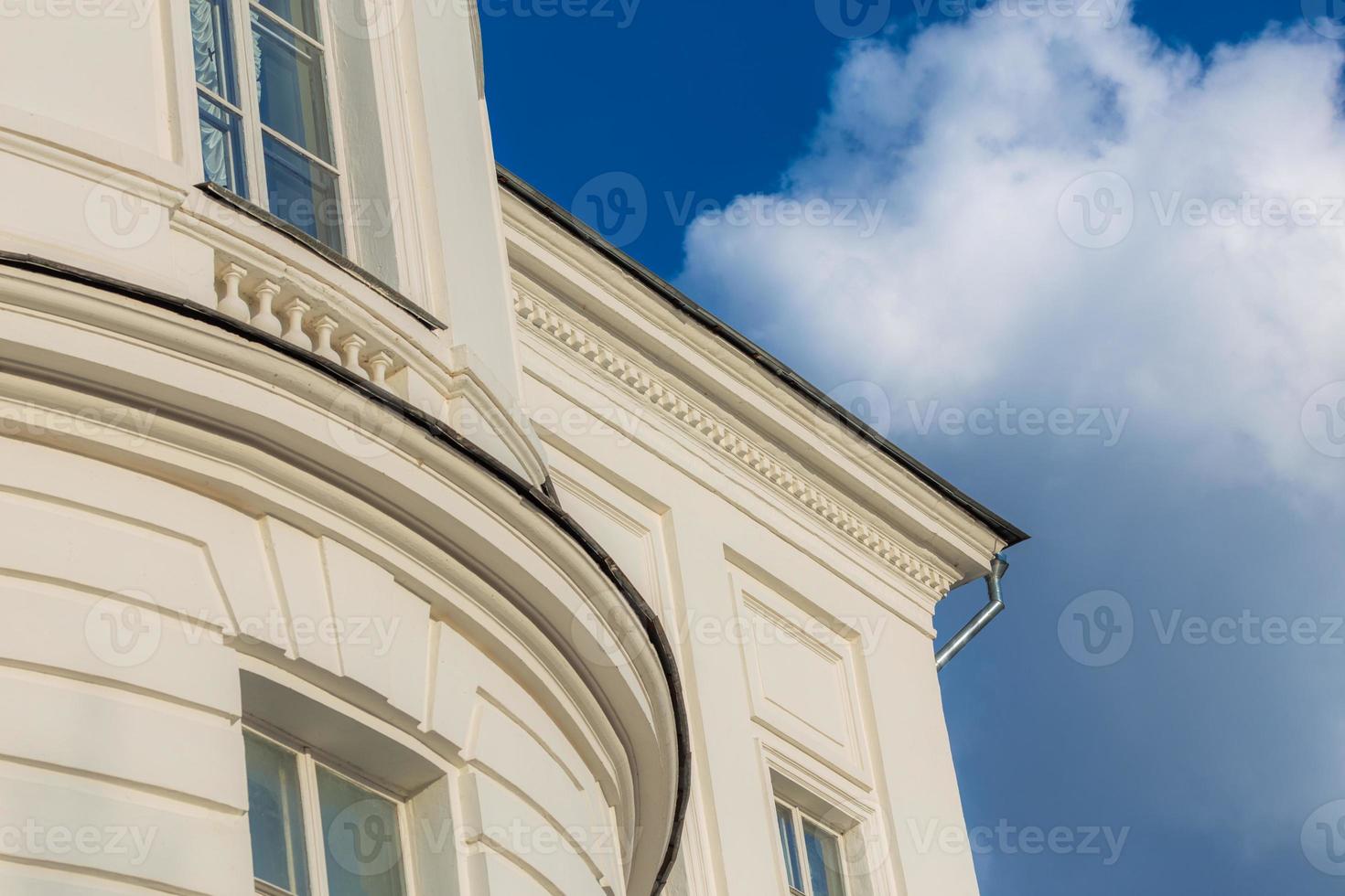 classicism style white house fragment photo