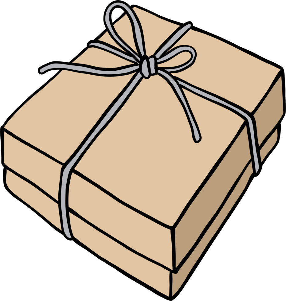 Simple Gift Box Template Drawing PNG Images