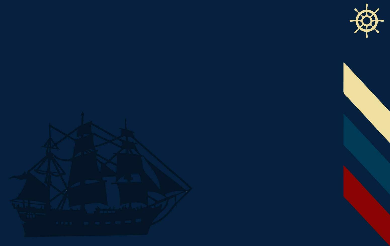 Columbus Day, the second Monday in October, with Background Blue and Columbus Ship at vector and steer in the right top corner, empty space for copy paste. Can be used for content with the same theme