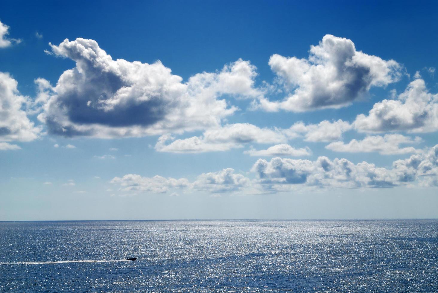 cloudy sky and sea photo