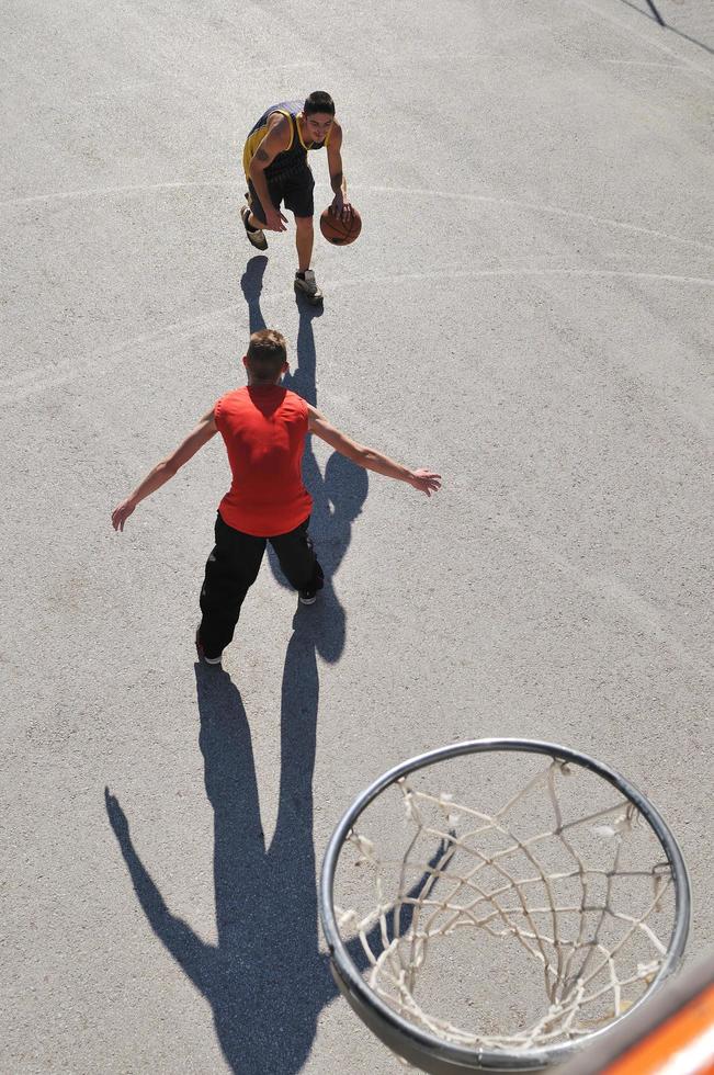 vista de baloncesto de la calle foto