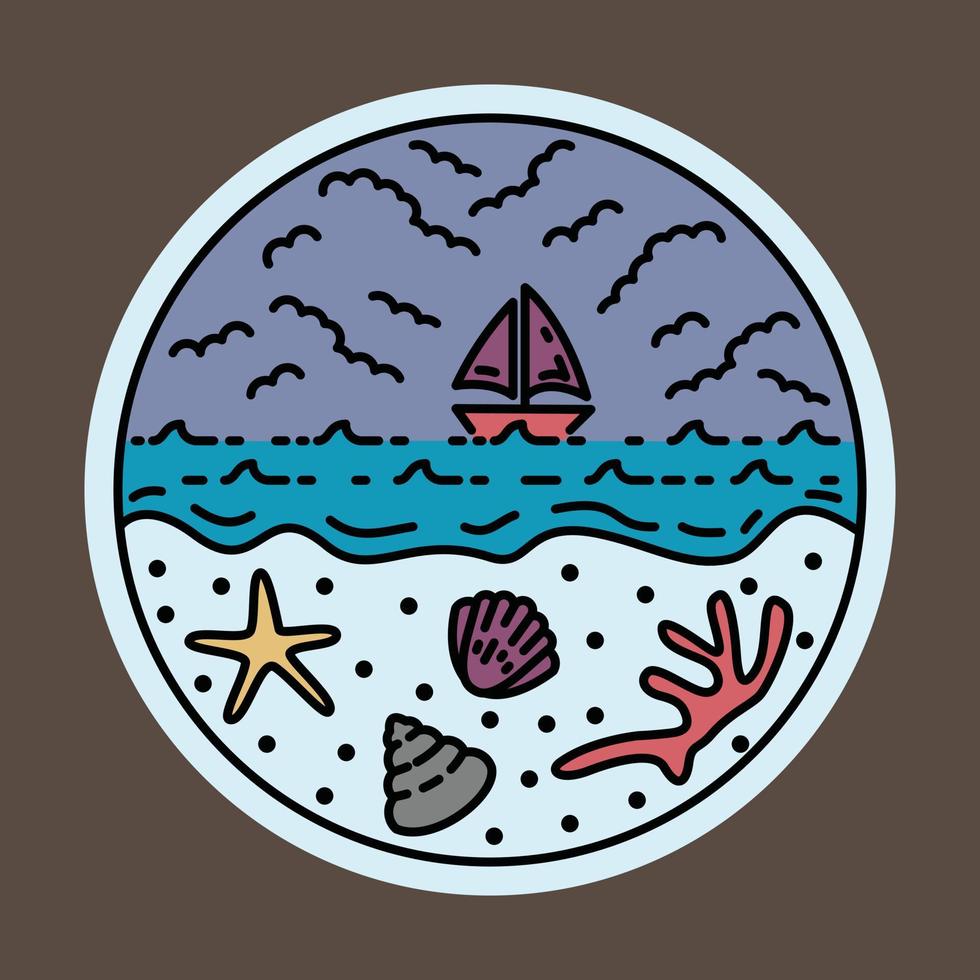 Good view of se in summer graphic illustration vector art t-shirt design