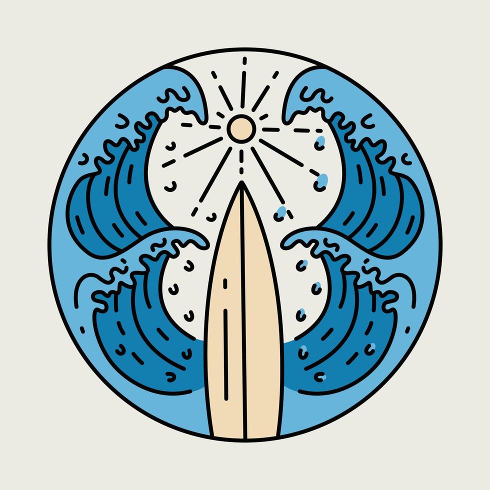 Good wave for surfing graphic illustration vector art t-shirt design