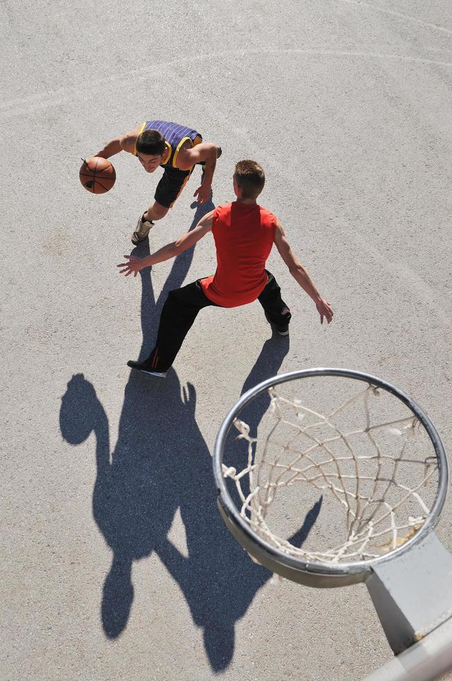 vista de baloncesto de la calle foto