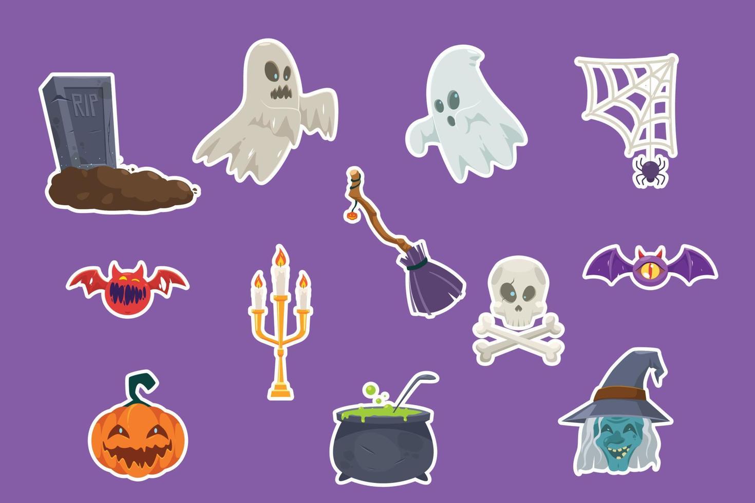 decoración de icono de miedo de halloween vector