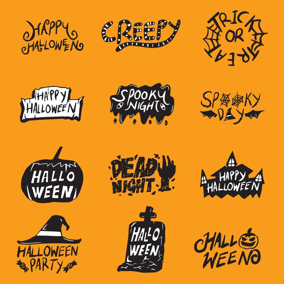 Halloween Icon text vector