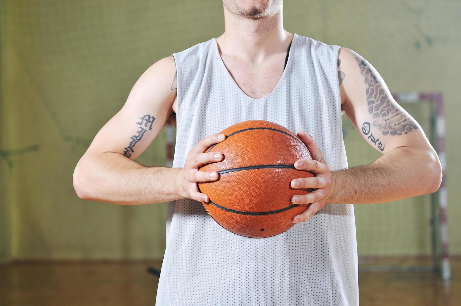 basket ball game player at sport hall photo