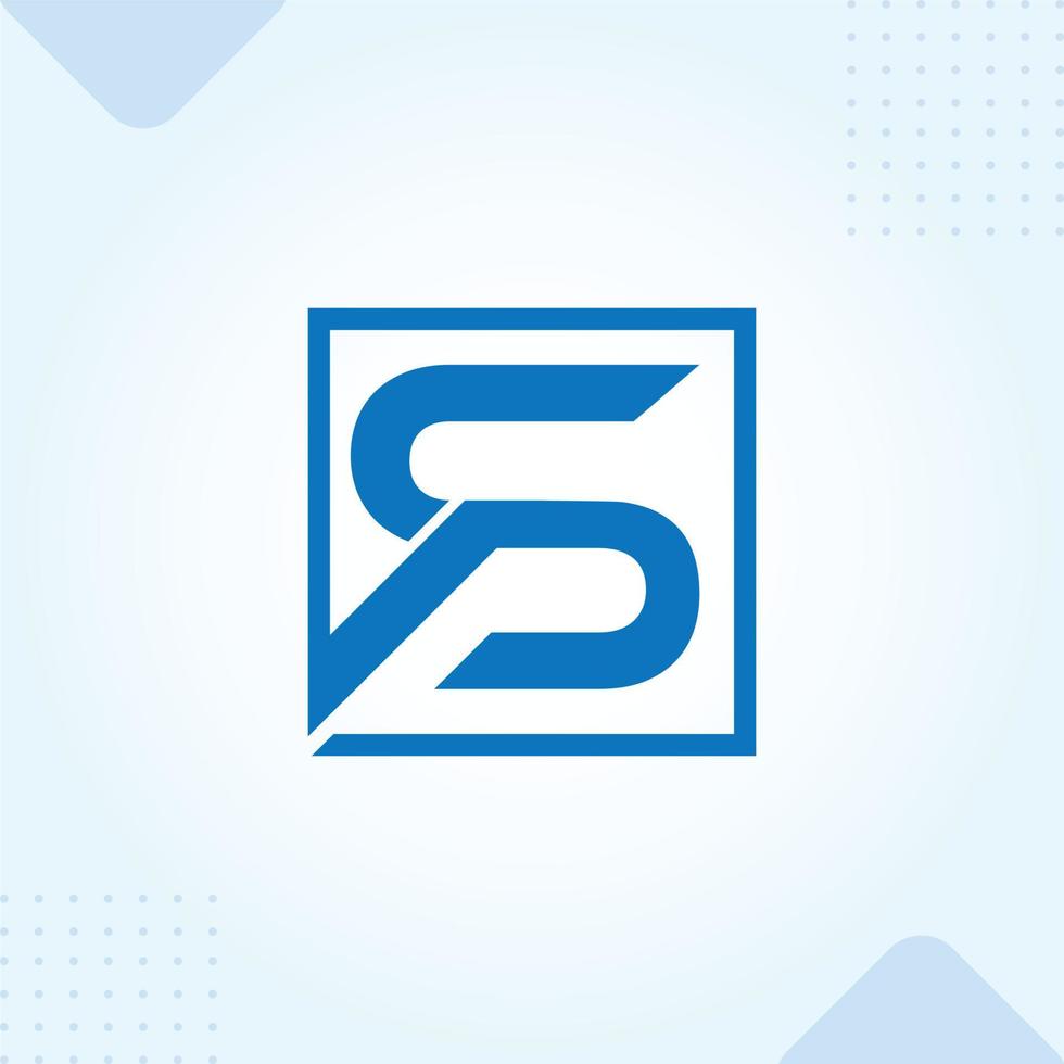 SP Square Logo Template  In Modern Creative  Minimal  Vector Design