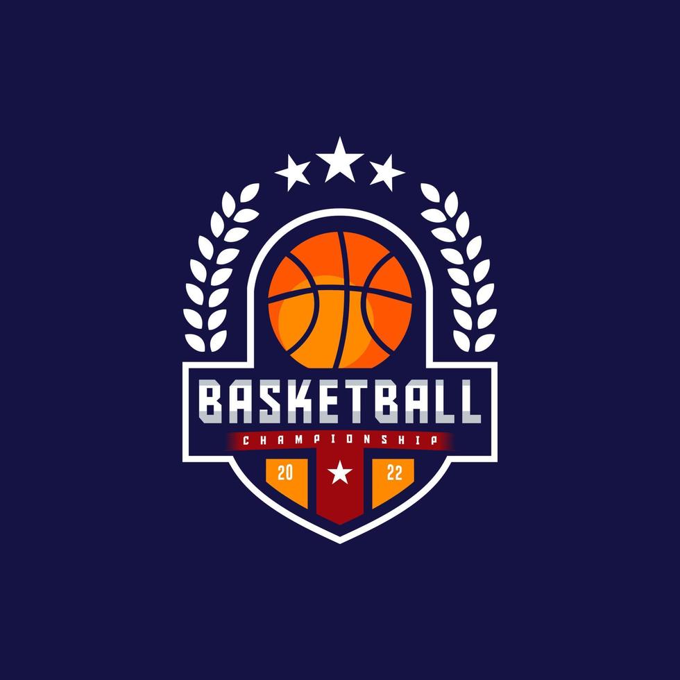 Ilustración de vector de logotipo de baloncesto