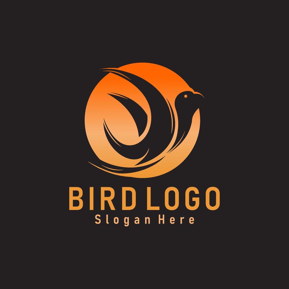 Bird vector logo premium illustration