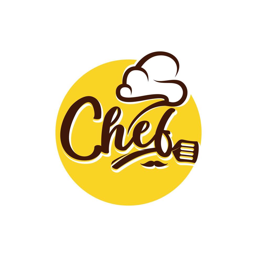 chef restaurante comida vector logo