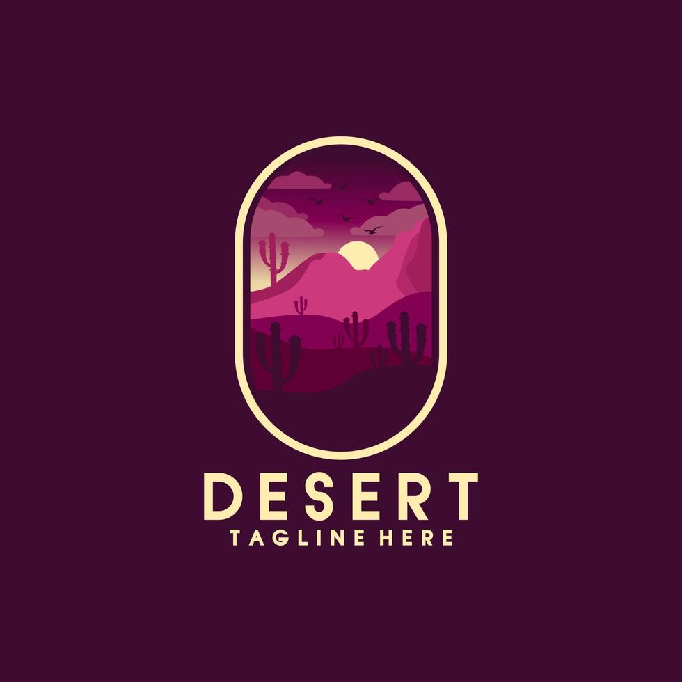 ilustración vectorial del logotipo del desierto vector