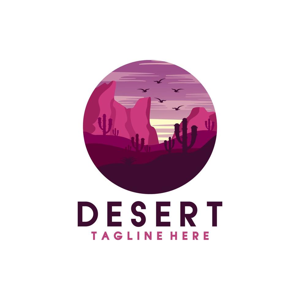 ilustración vectorial del logotipo del desierto vector
