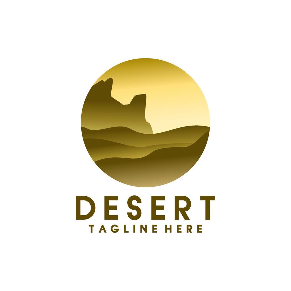 ilustración vectorial del logotipo del desierto vector