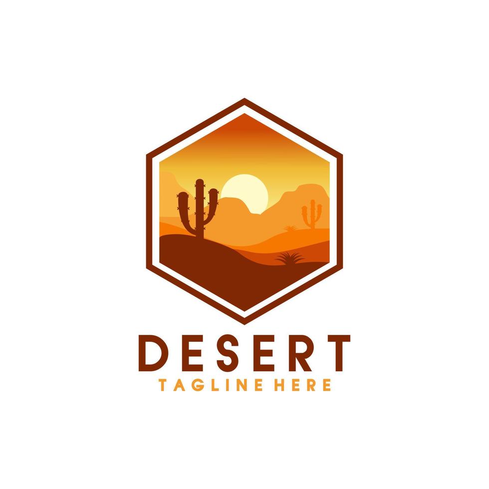 ilustración vectorial del logotipo del desierto vector