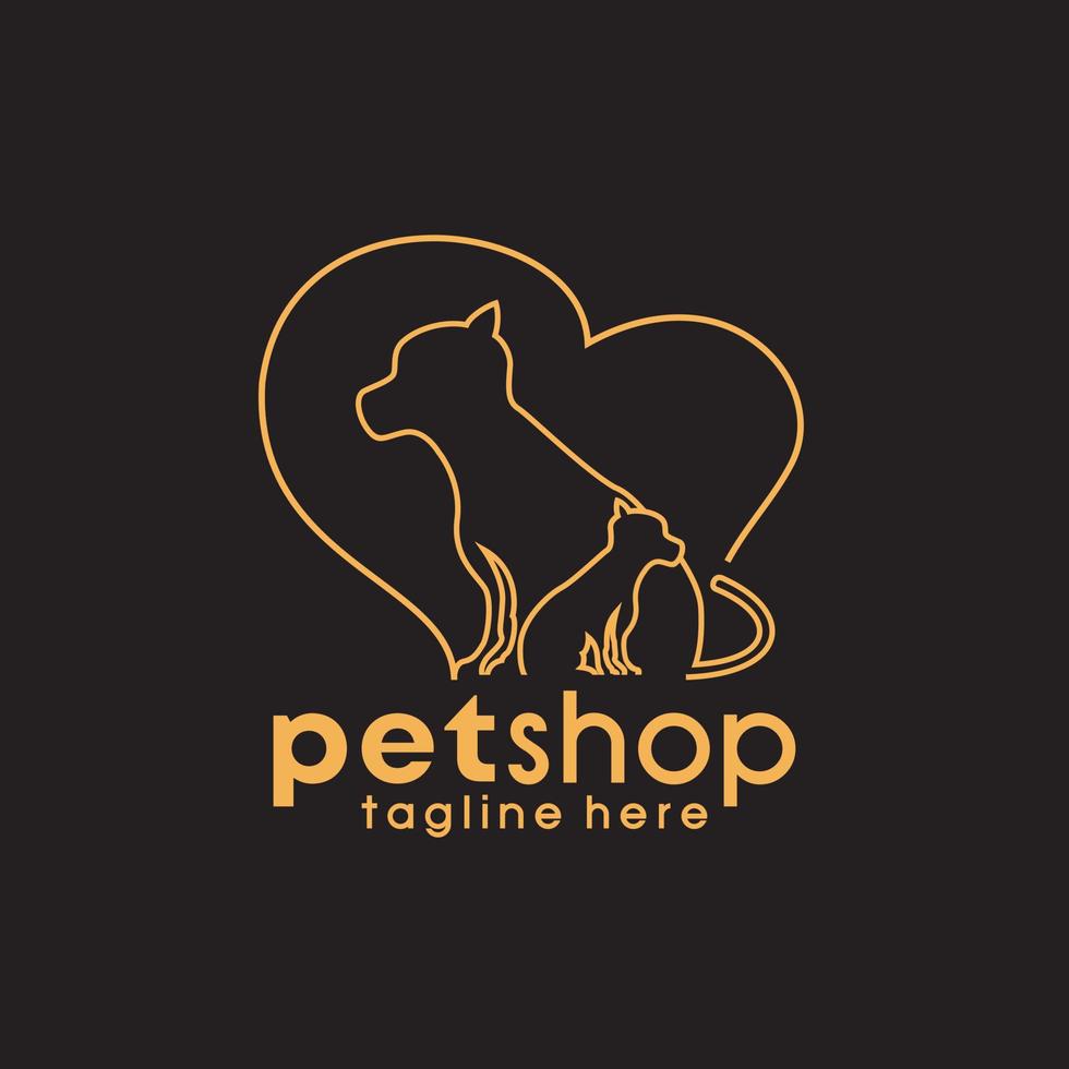 plantilla de logotipo de tienda de mascotas vector