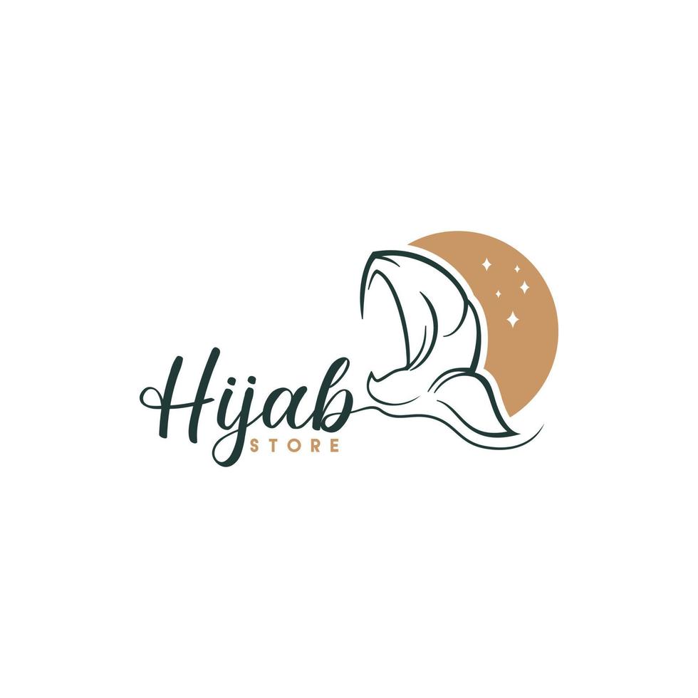 Hijab store vector logo illustration