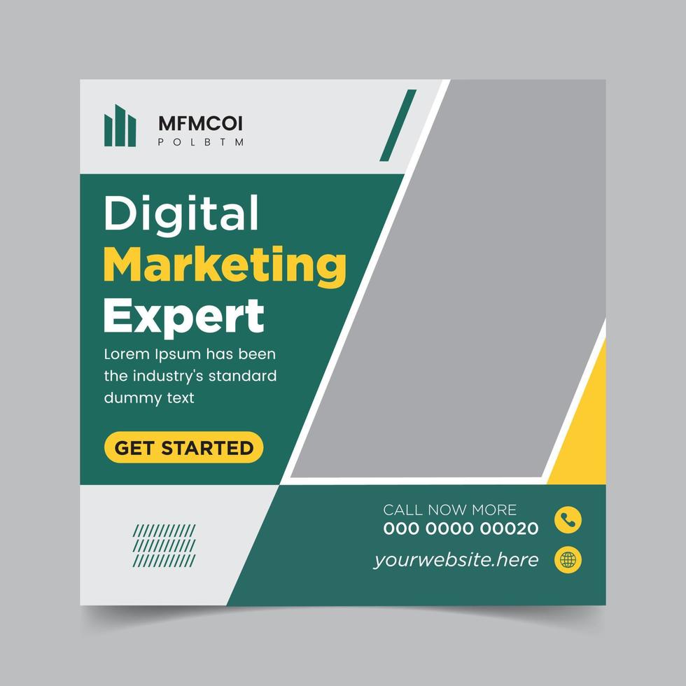 Digital Business Marketing Banner for Social Media post Template Pro